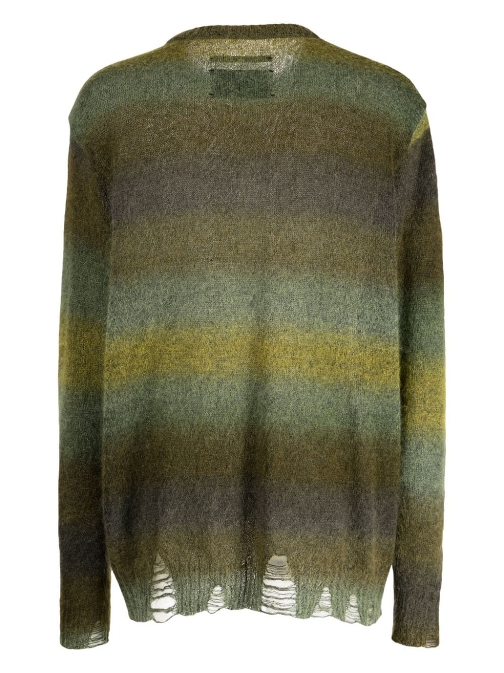 striped crew-neck jumper - 2