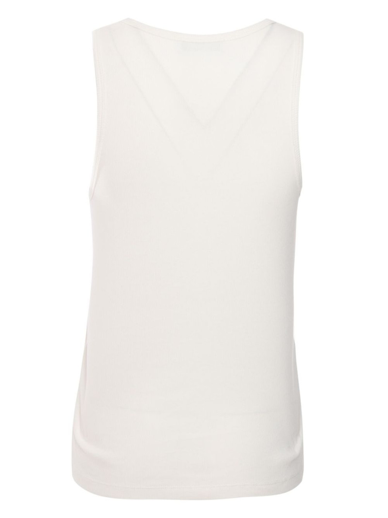 rabanne logo-embroidered tank top outlook