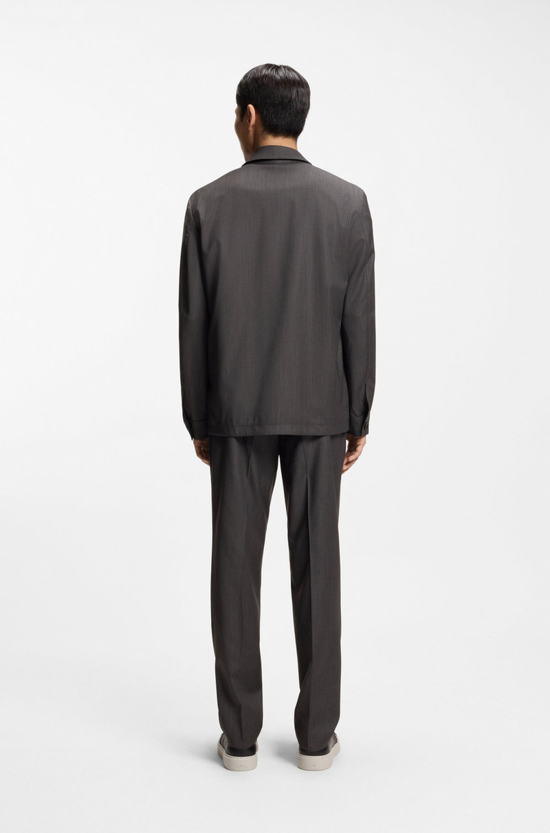 RELAXED-FIT OVERSHIRT IN WATER-REPELLENT WOOL 4