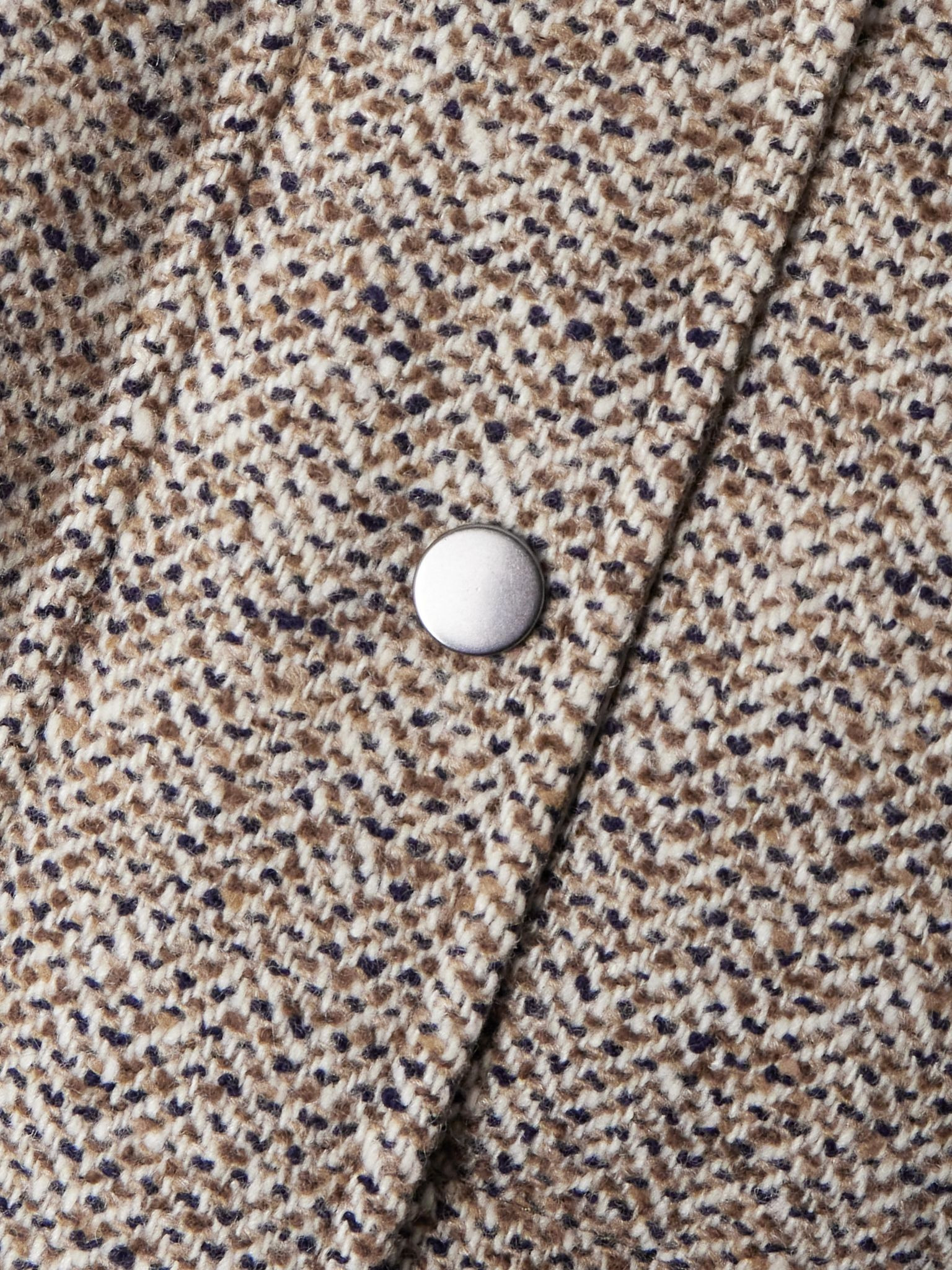 Padded wool-blend bomber jacket Beige - 4