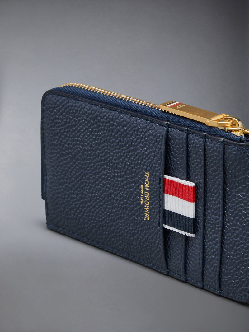 PEBBLE GRAIN HALF ZIP WALLET 3