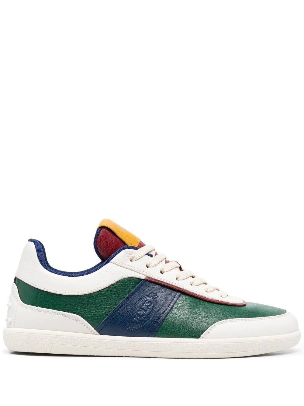 colour-block low-top sneakers - 1