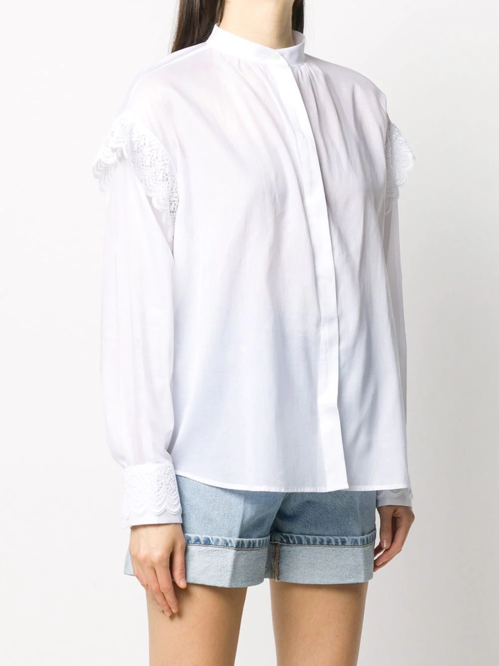 ruffle trim shirt - 3