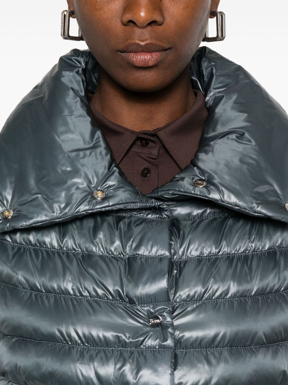 quilted high-neck gilet - 5