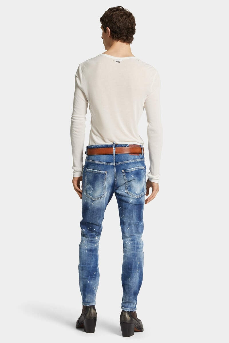 MEDIUM SPOTS WASH SKATER JEANS 4