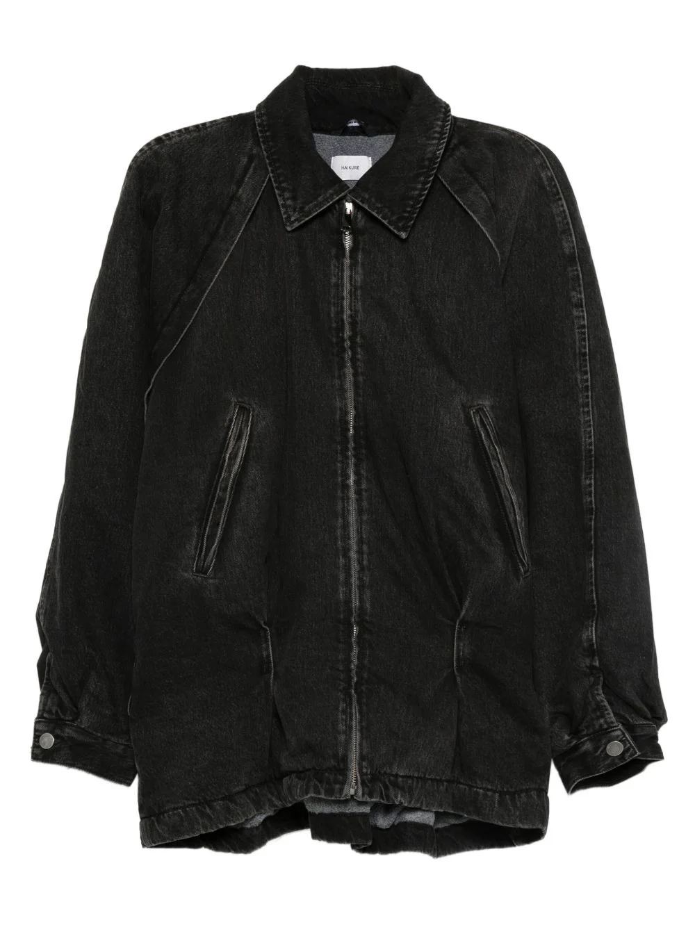 zip-front denim jacket - 1