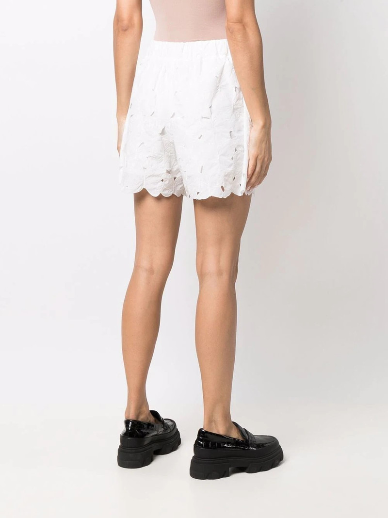 butterfly cut-out taffeta shorts 4
