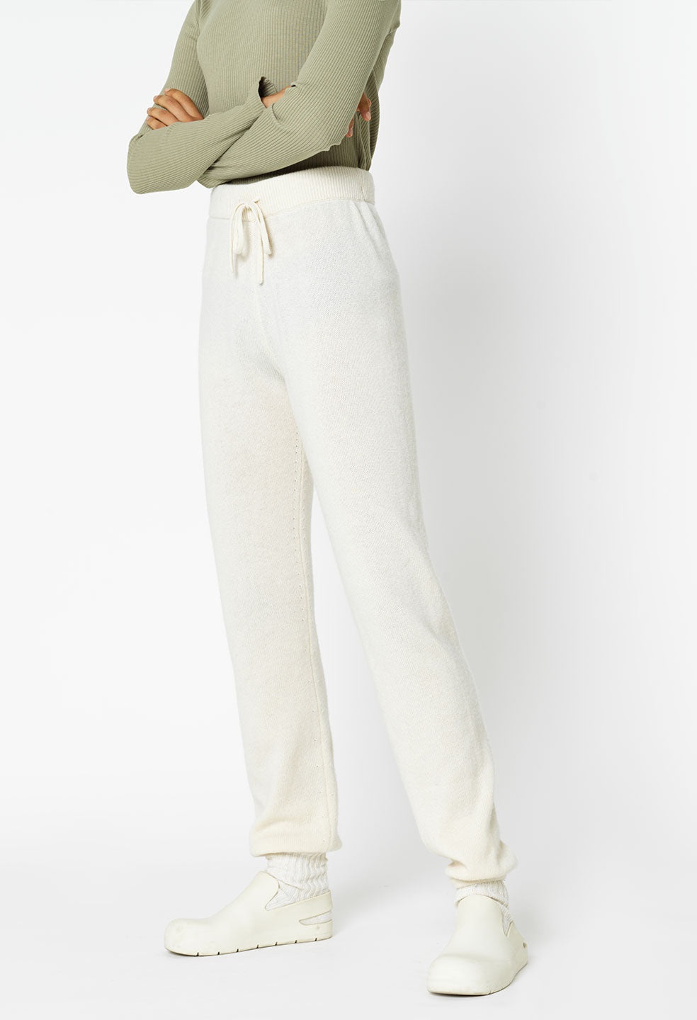 TWO TONE CASHMERE SWEATPANTS - 2