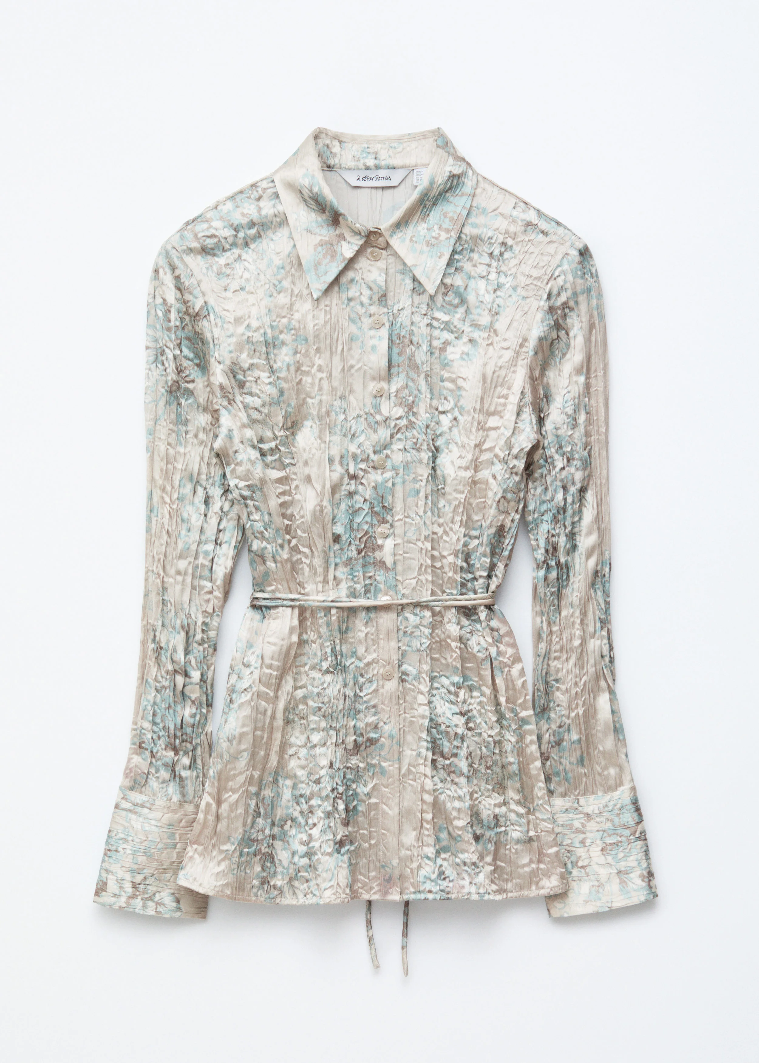Tie-Belt Crêpe Shirt - 1