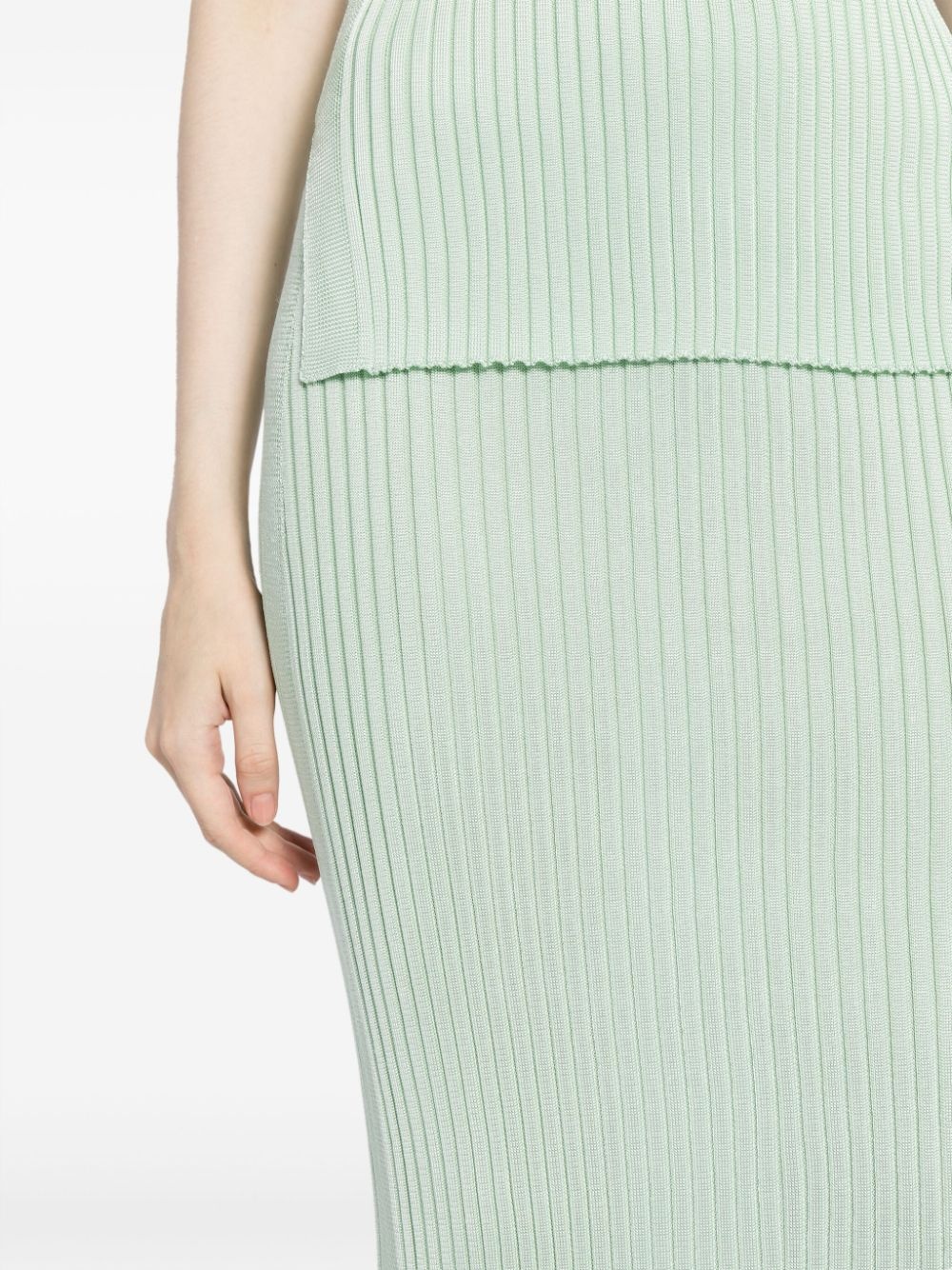 ribbed-knit midi skirt - 4