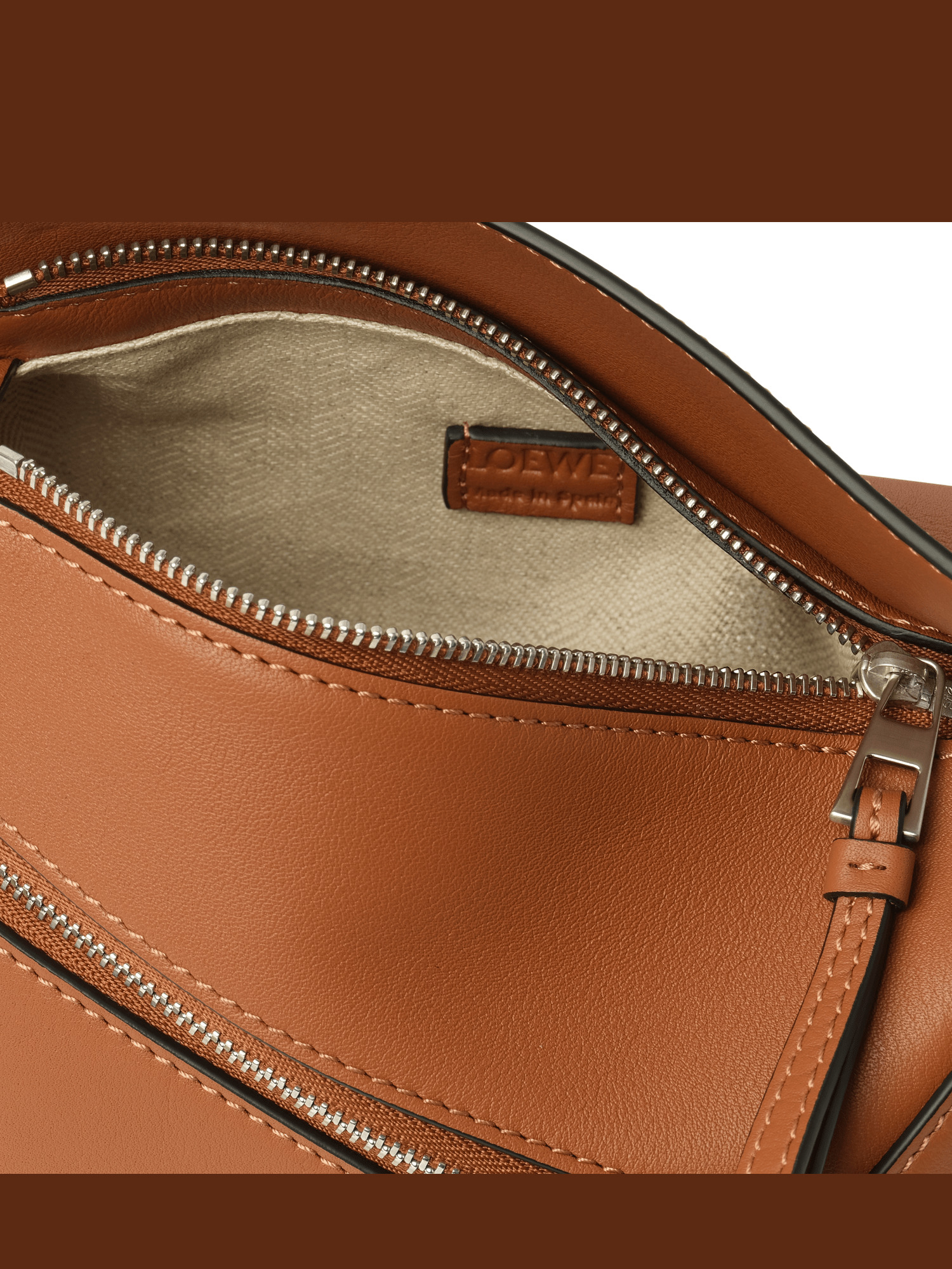 Puzzle Edge Mini Bumbag in Tan - 3