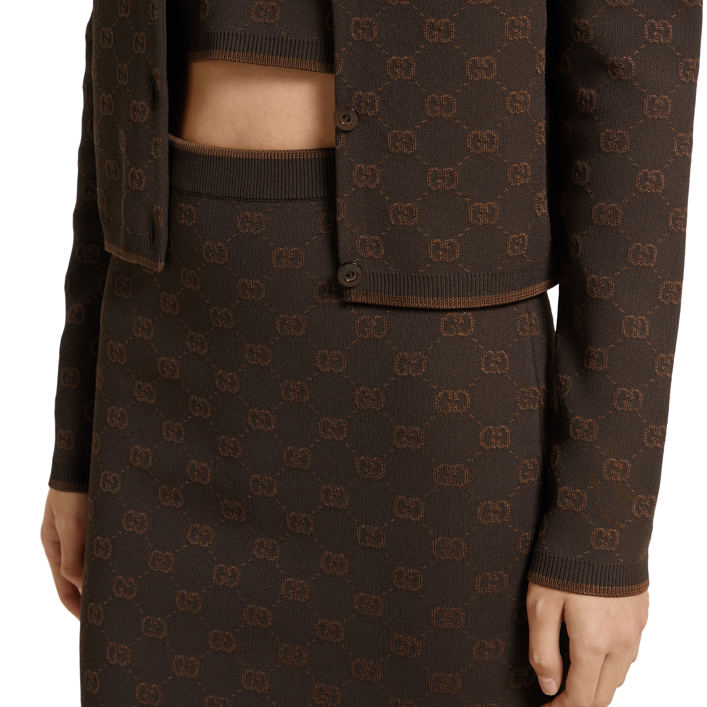 Stretch GG jacquard skirt - 5