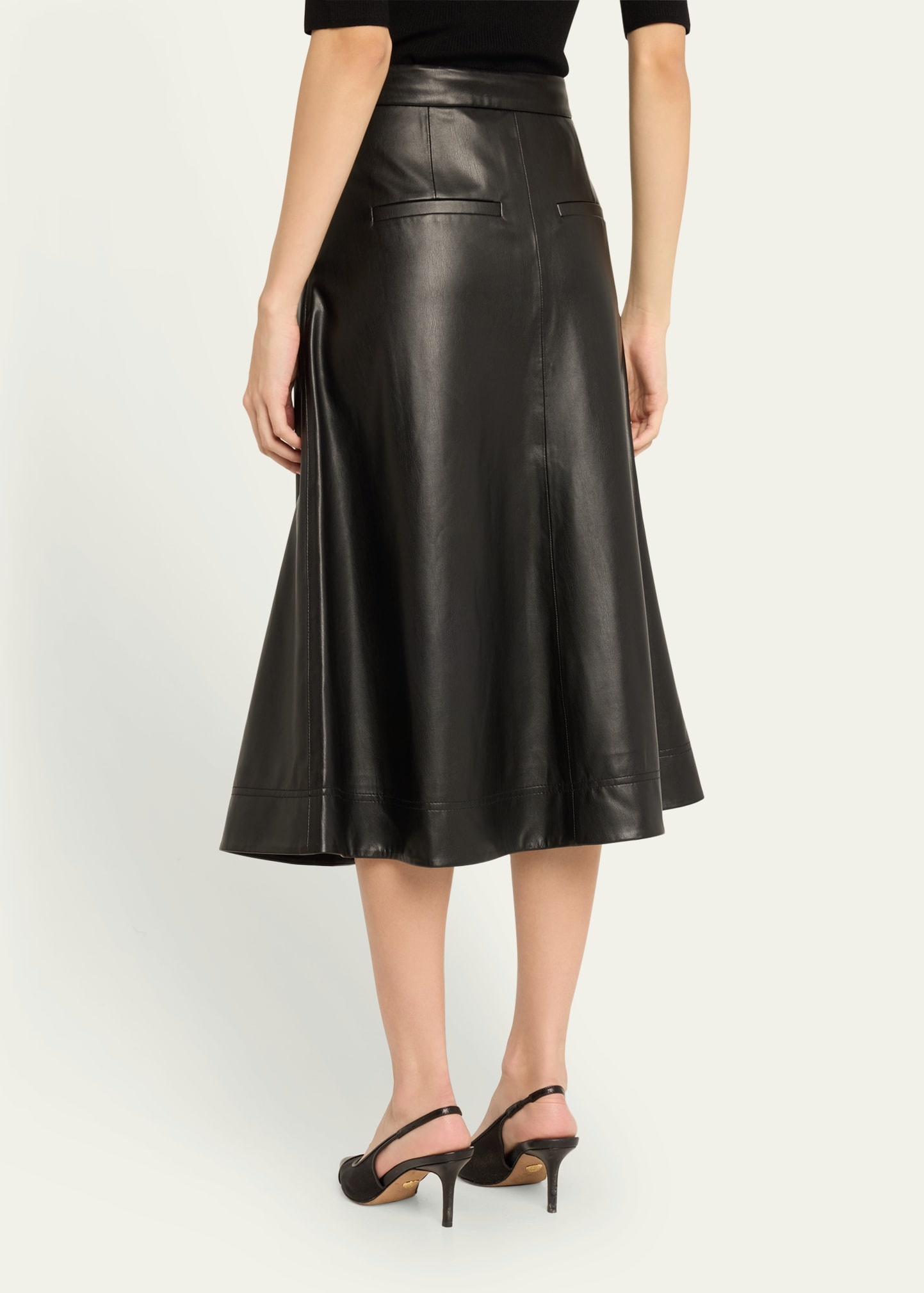 Louise Vegan Leather Skirt - 3