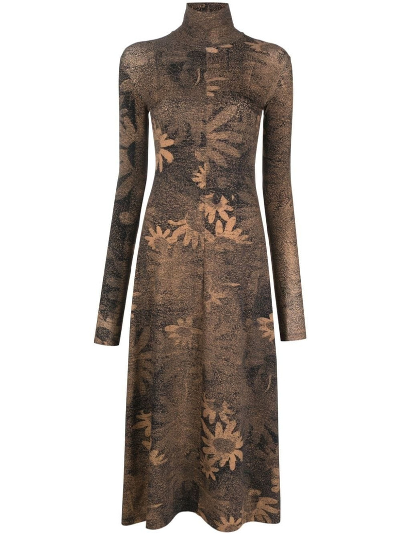 MM6 Maison Margiela floral-print midi dress outlook