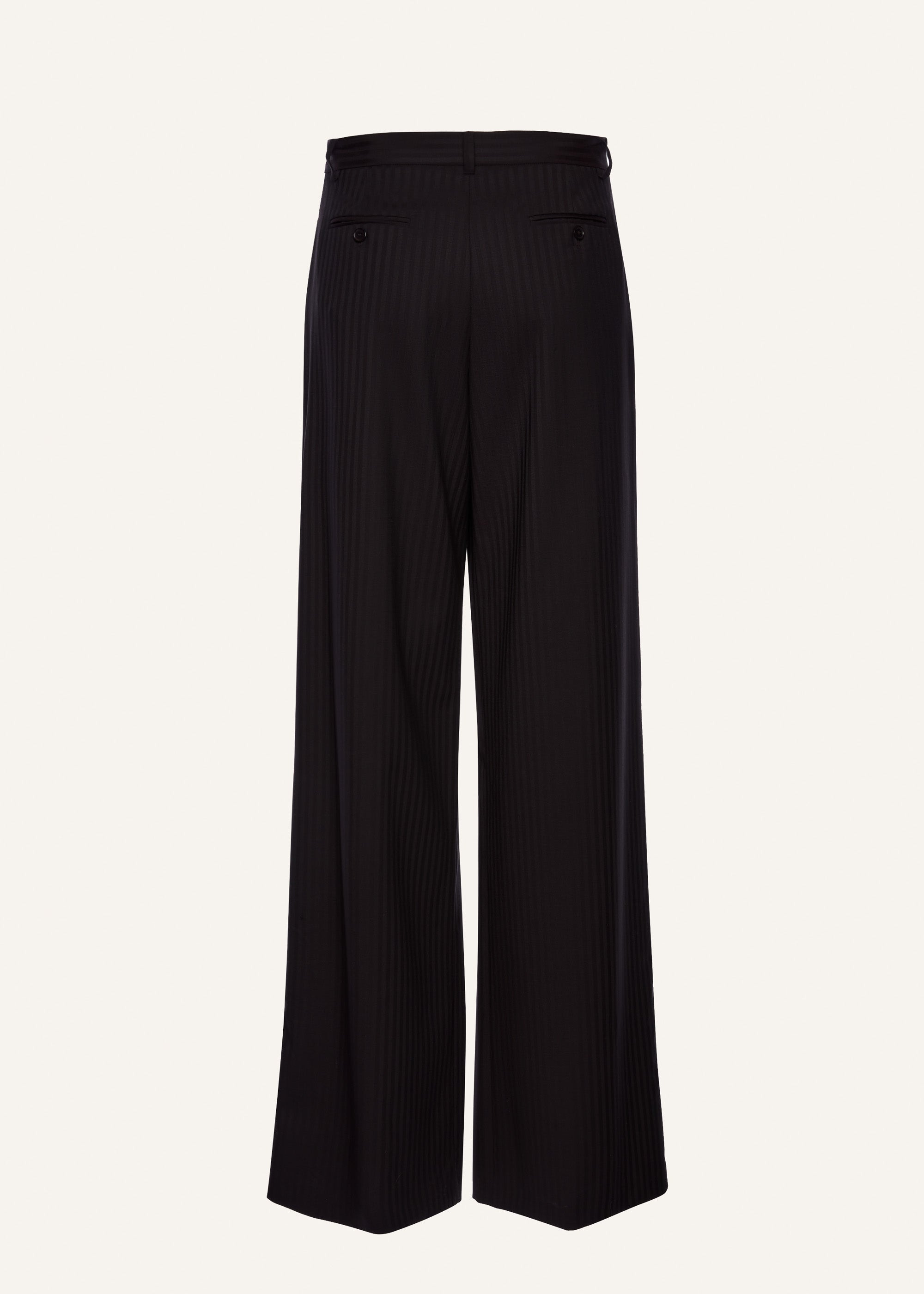 Relaxed wool trousers in violet stripes - 2
