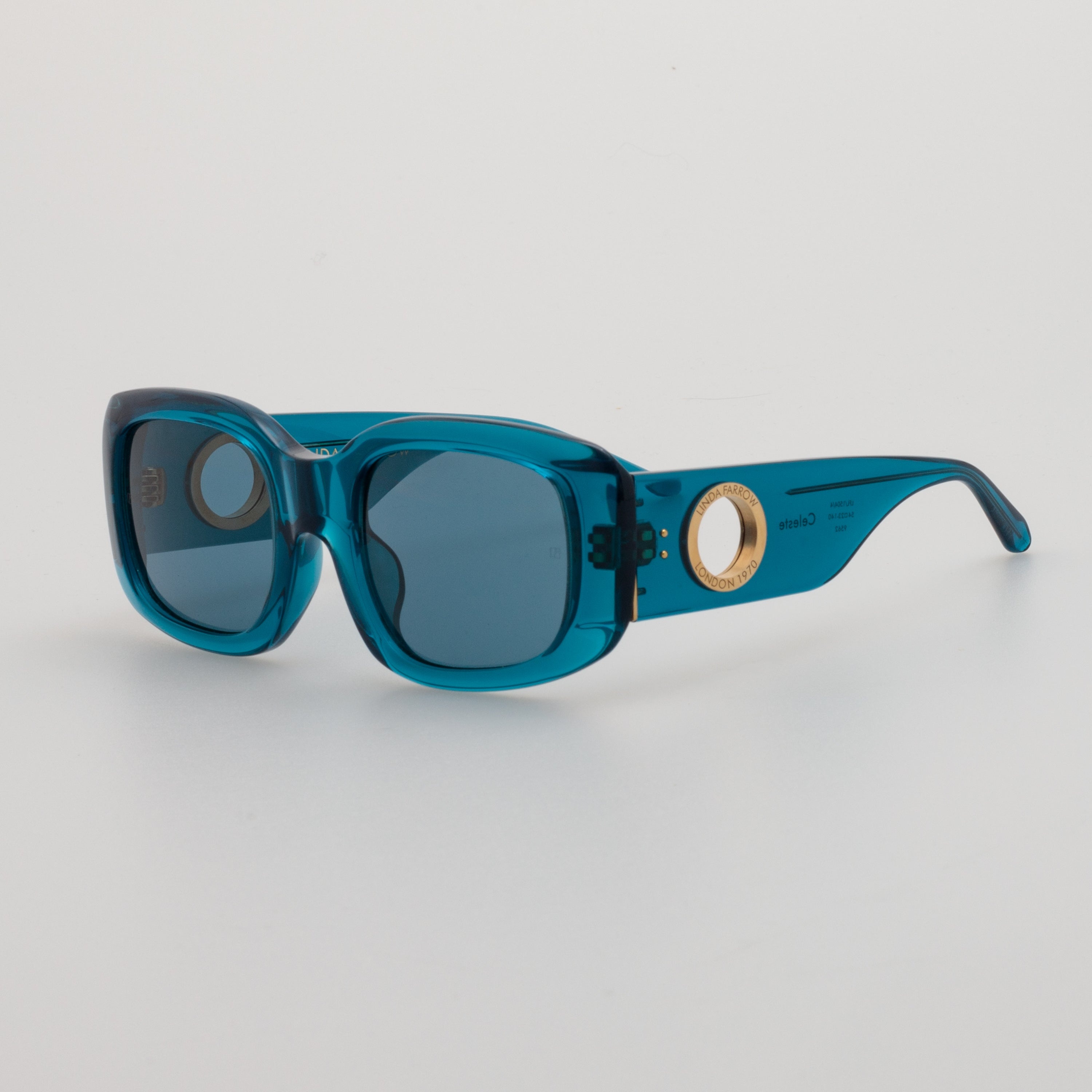 Celeste Oversize Sunglasses in Aqua - 3
