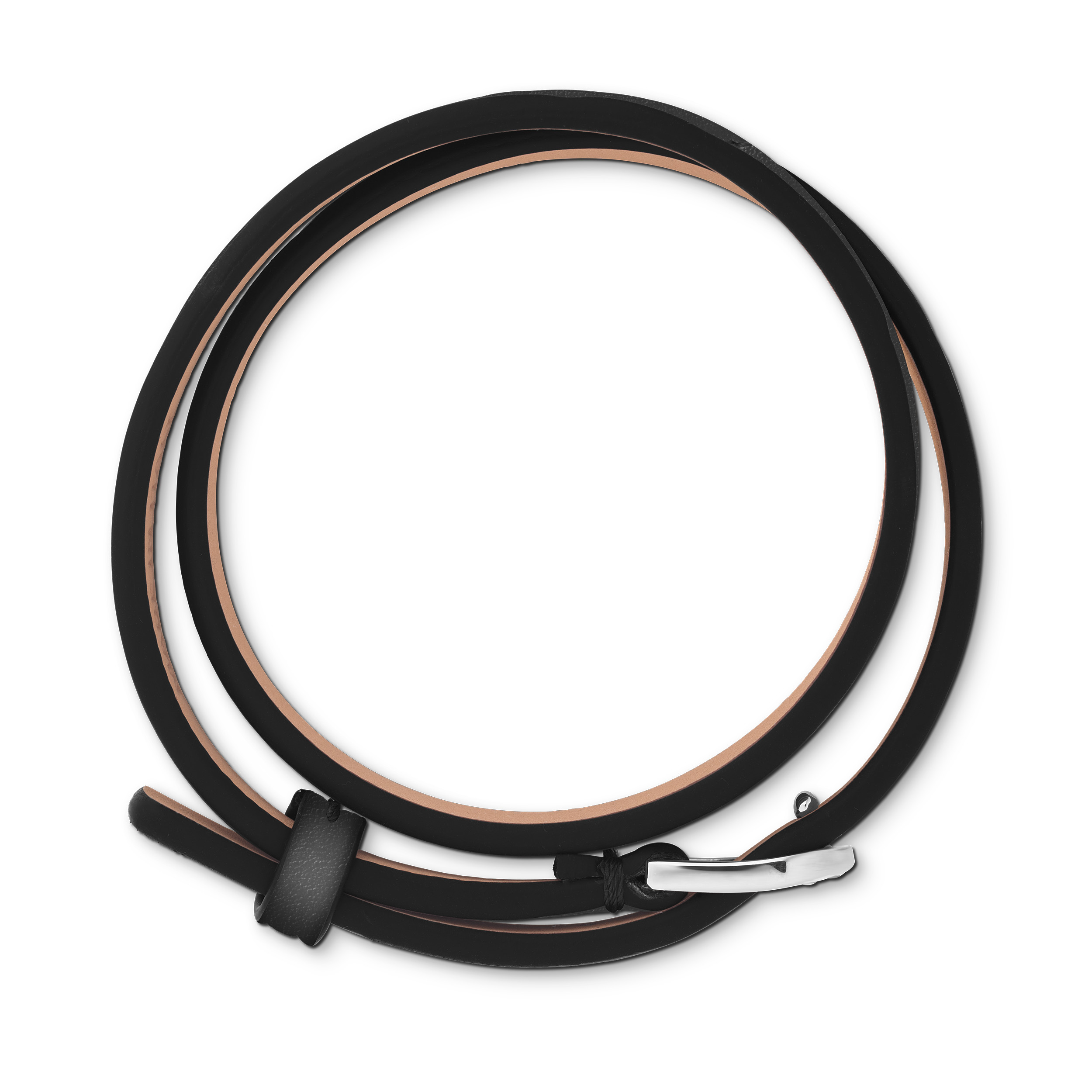 Bracelet horseshoe buckle black, adjustable size - 5