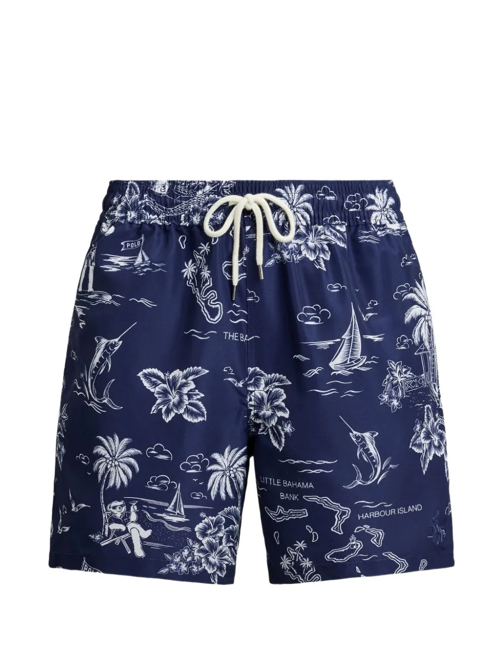 BEAR-PRINT SWIM SHORTS - 1