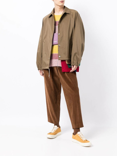 Kolor patchwork panel shirt jacket outlook