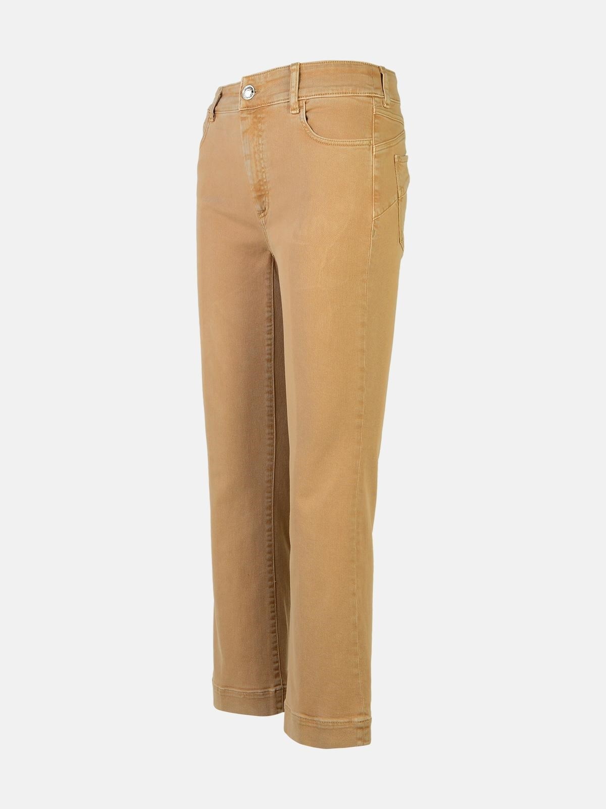 'ENNA' BEIGE COTTON JEANS - 2