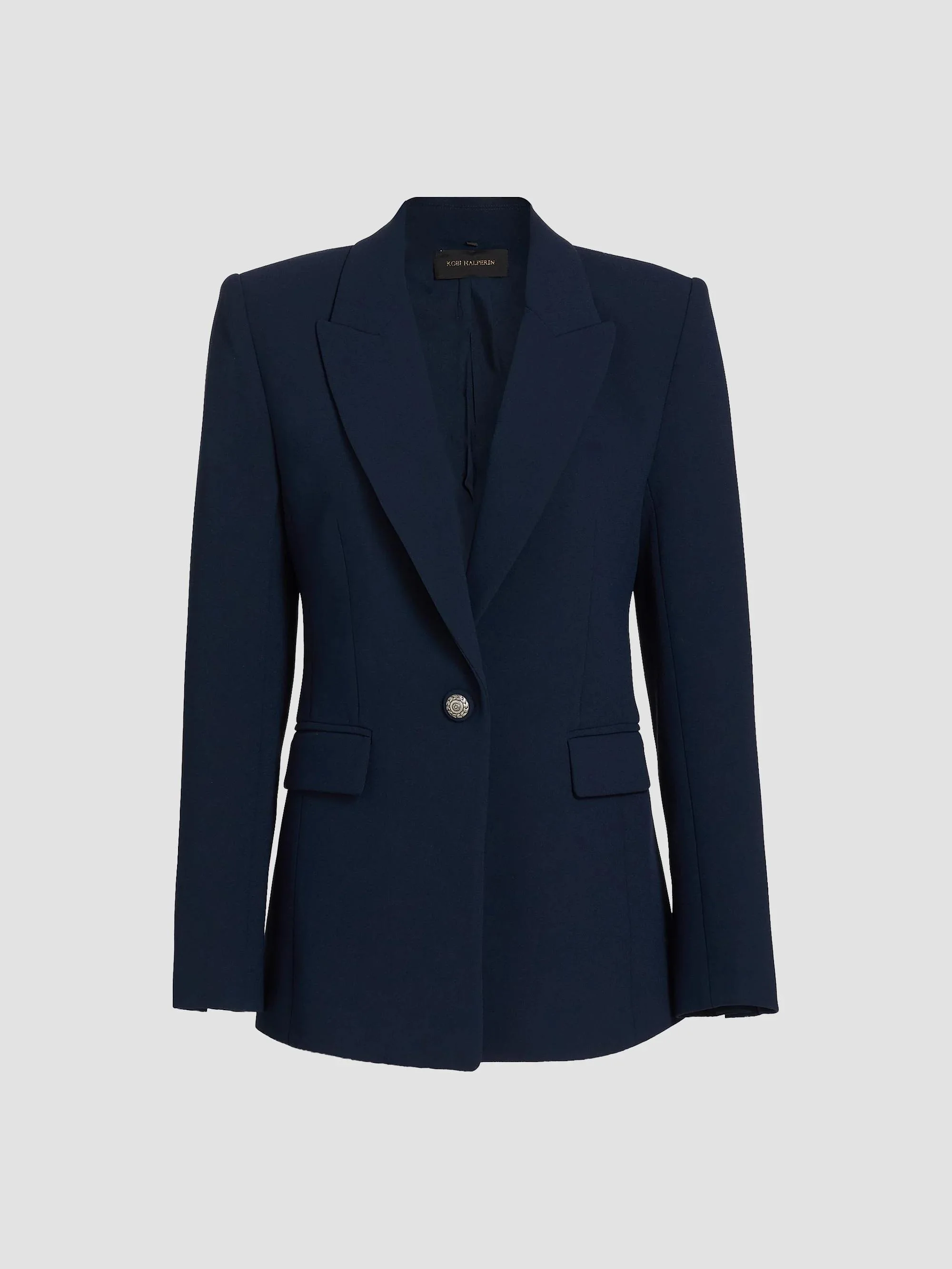 Women's Rue Crepe Single-Breasted Blazer - Navy - 1