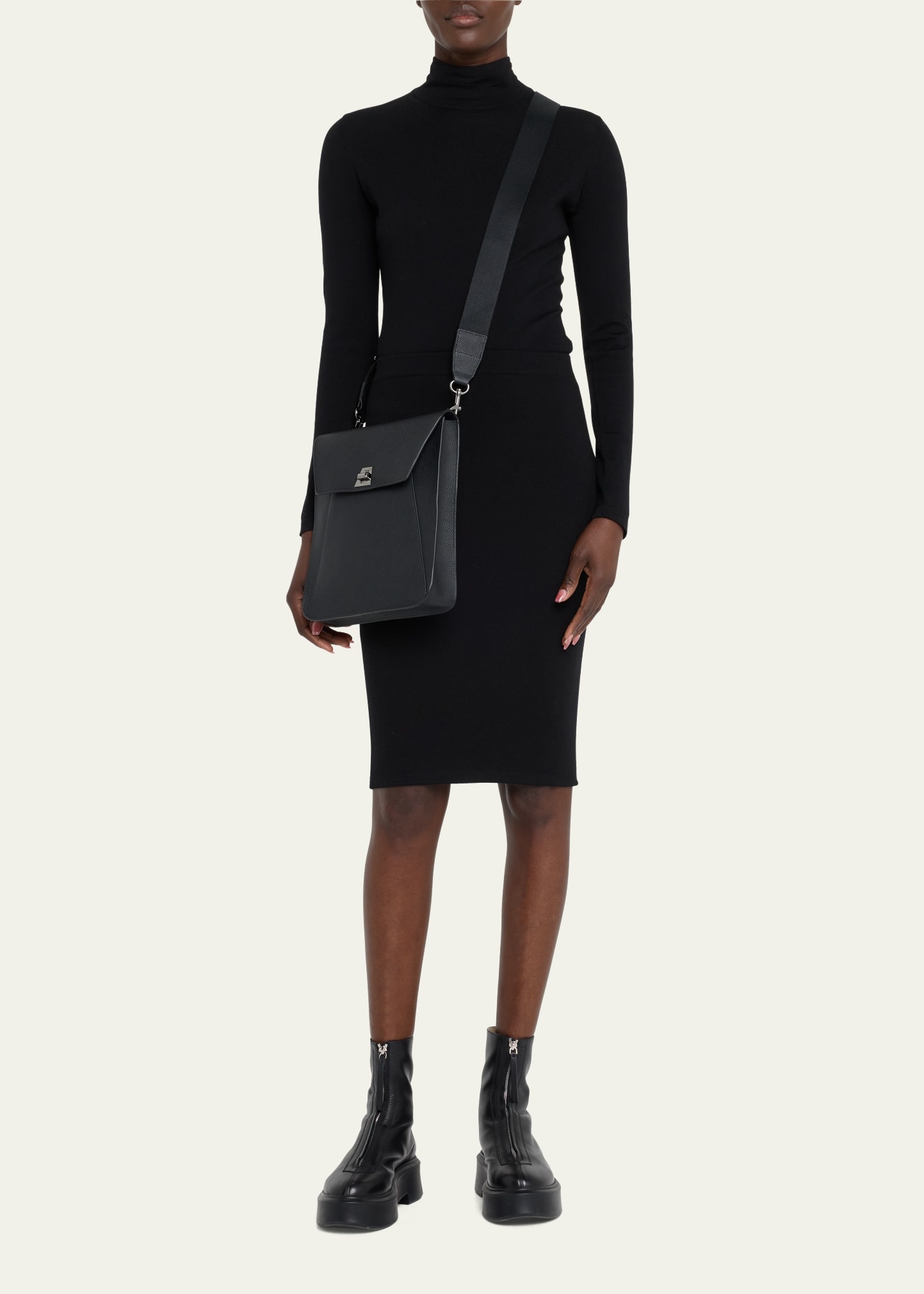 Anouk Medium Flap Leather Messenger Bag - 5