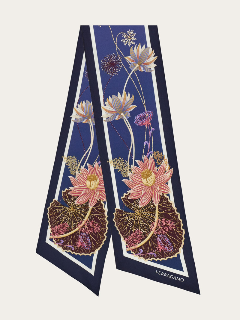 Water lily print silk bandeau 1