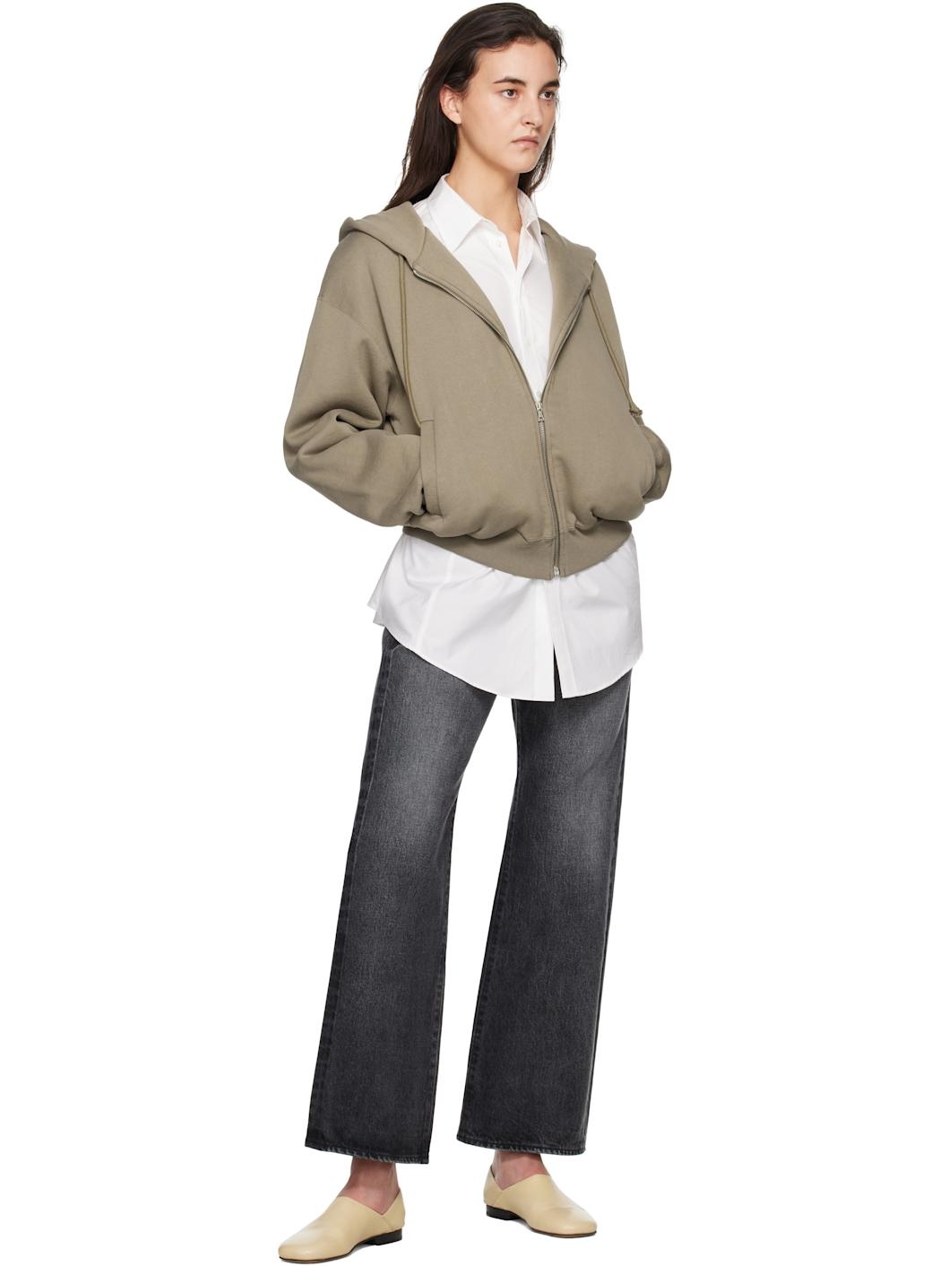 Taupe Smooth Soft Sweat Hoodie - 4