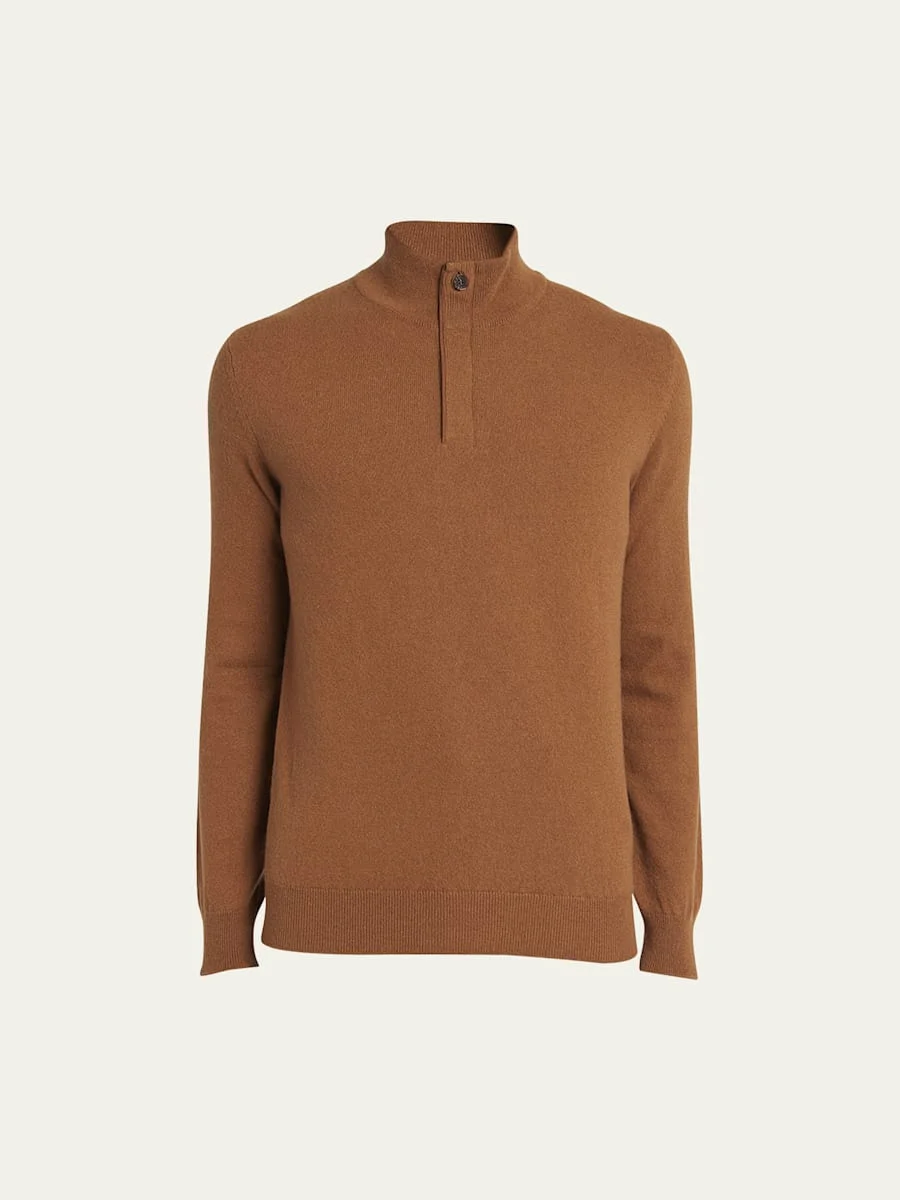 Men's Cashmere Quarter-Zip Sweater - 1