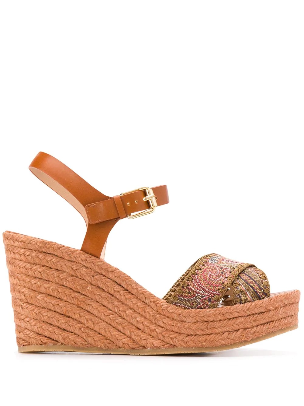 paisley-strap sandals - 1