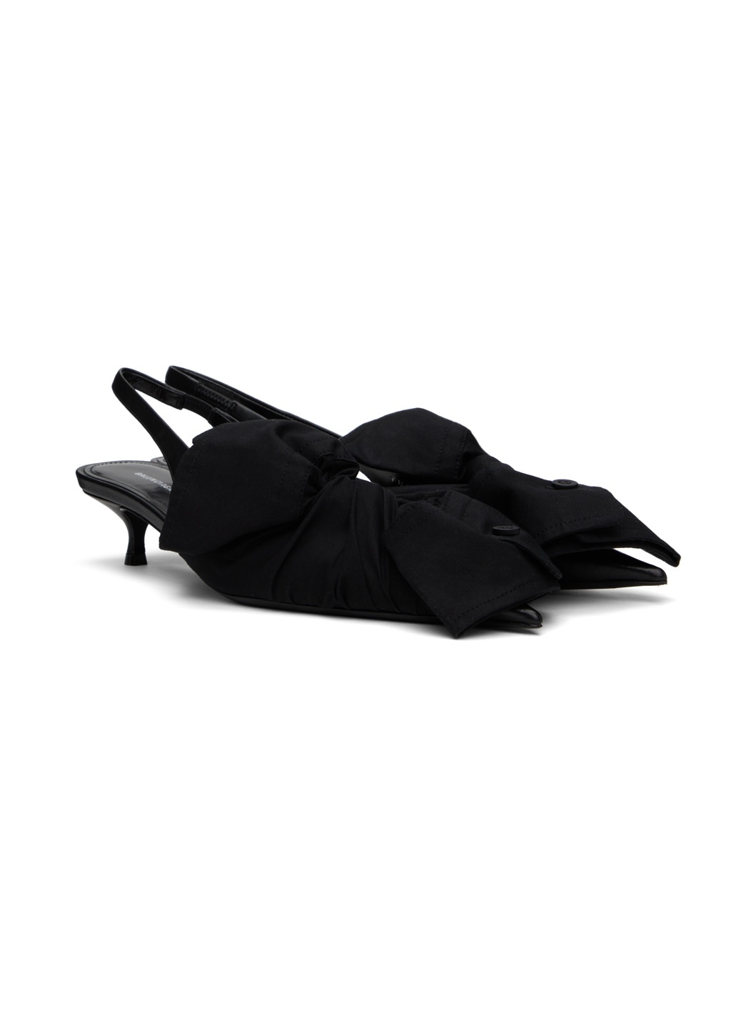 Black Knife Chemise 40mm Slingback Heels - 4