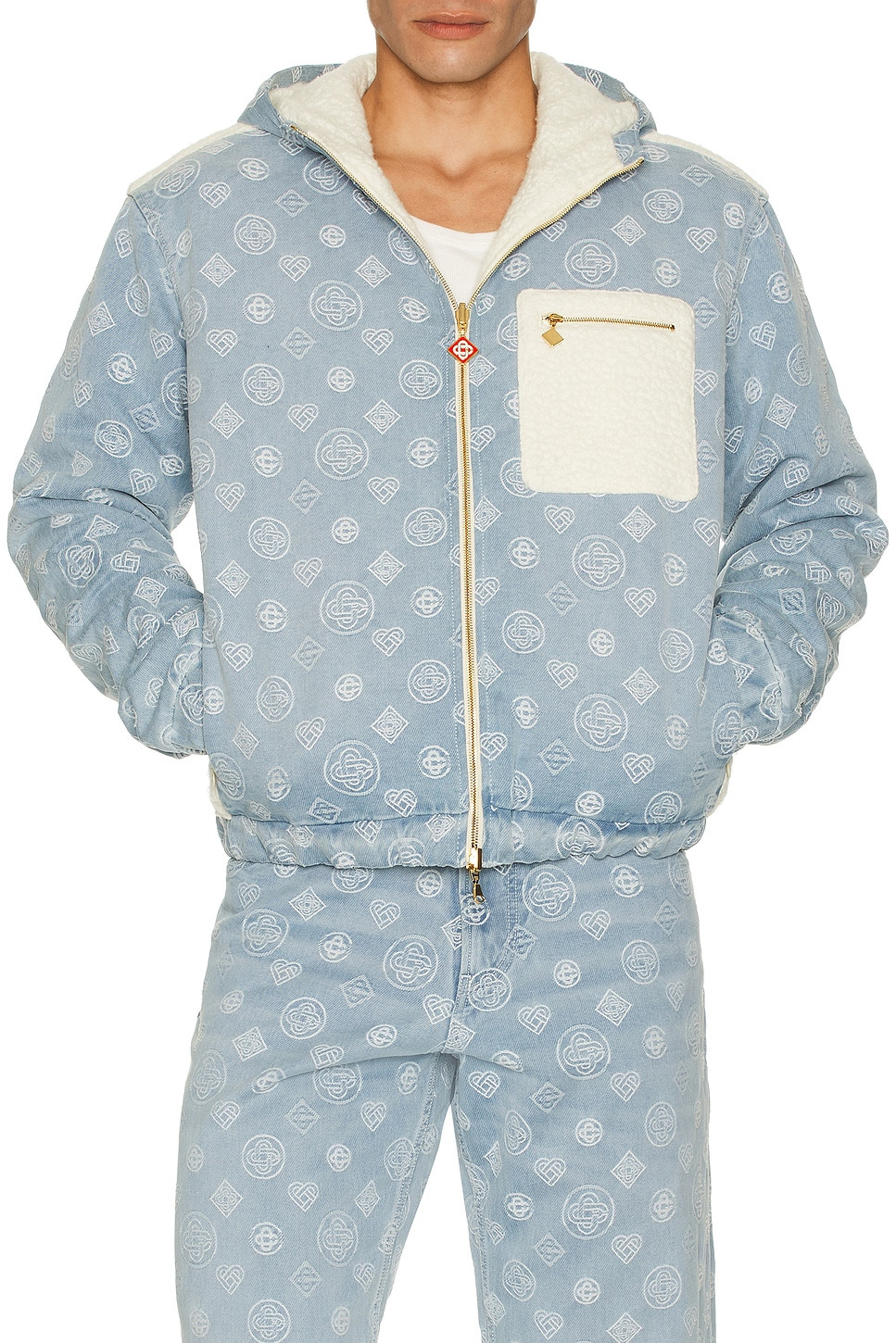 Cashmere Terry & Denim Reversible Jacket - 5