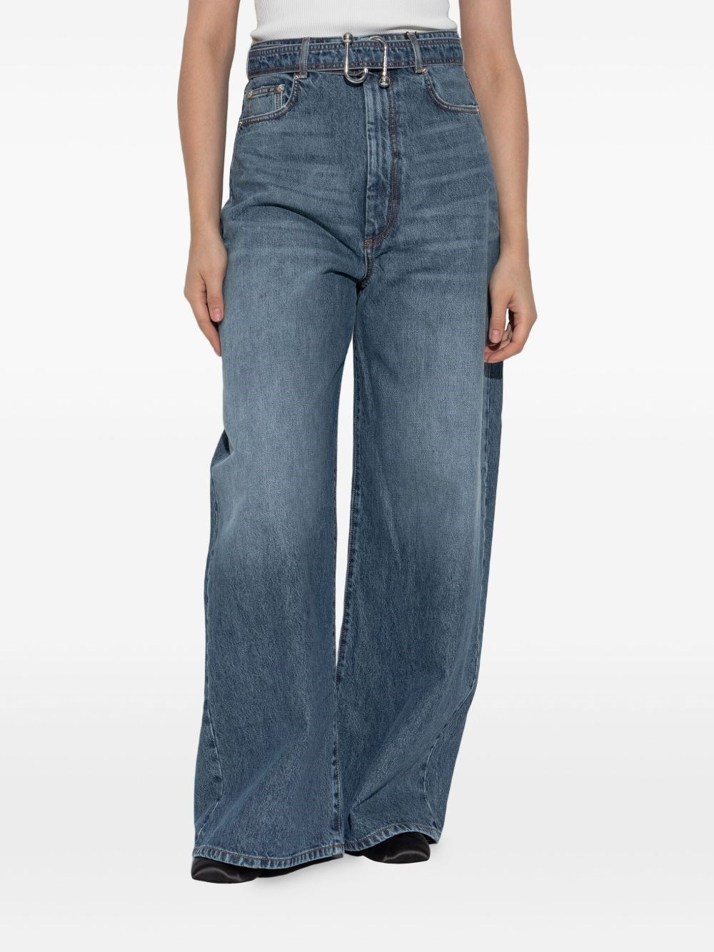 Denim wide-leg trousers - 2