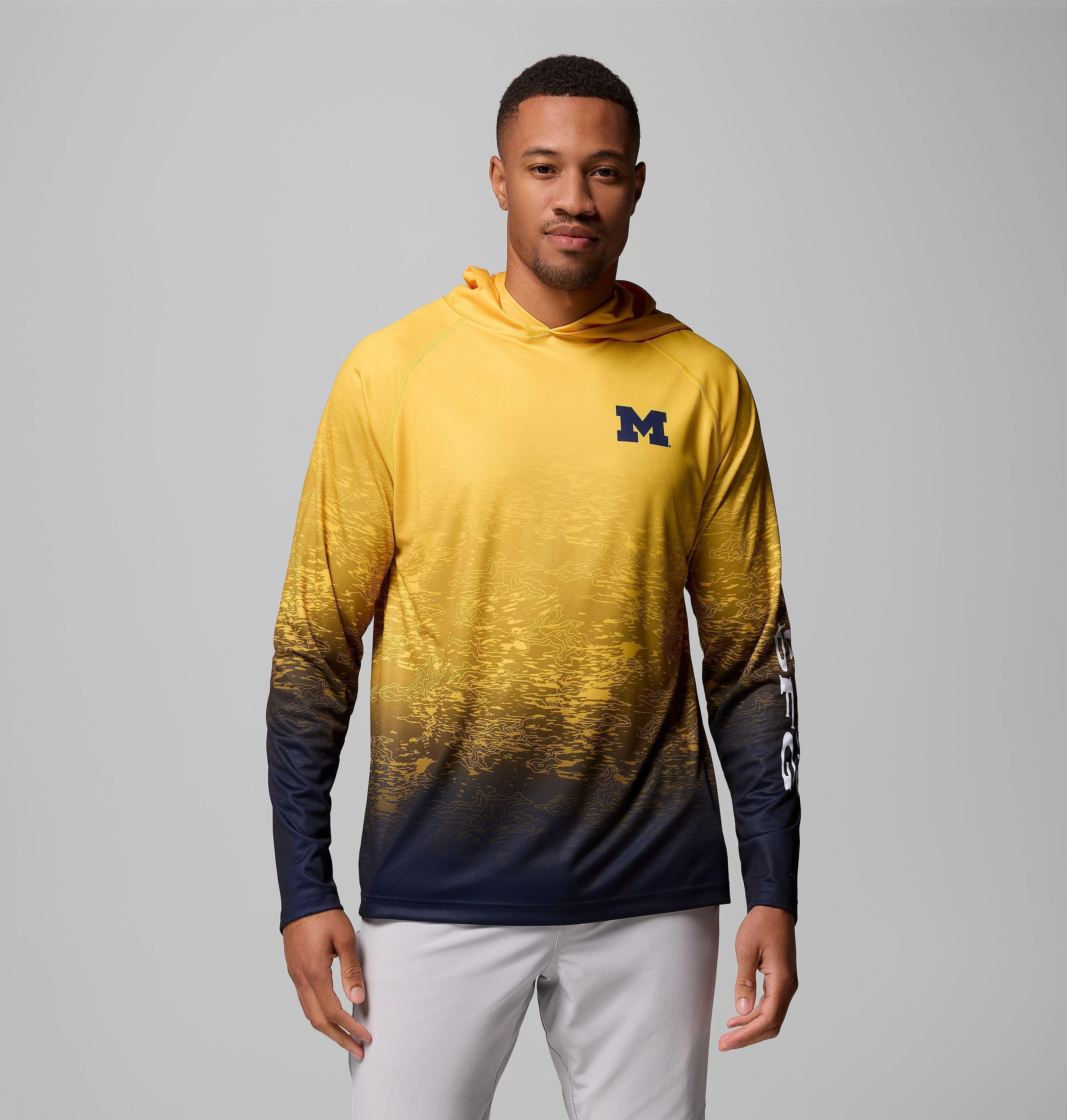 Men's Collegiate PFG Super Terminal Tackle Hoodie - Michigan - 1