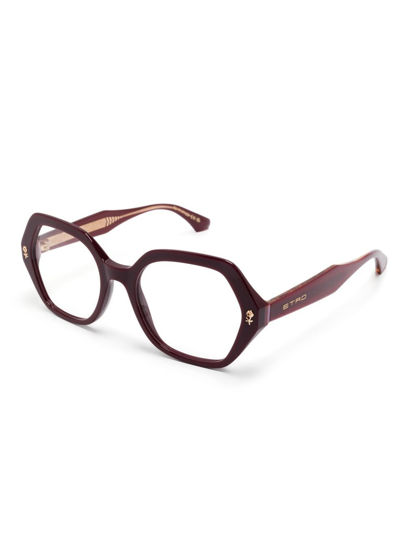 Etro geometric-frame glasses outlook