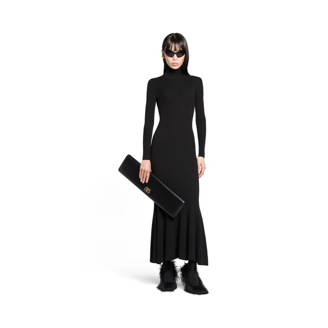 Women's Midi Dress in Black - 2