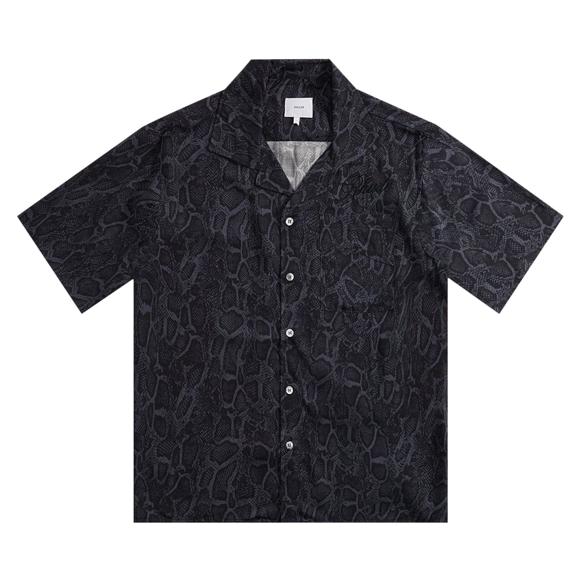 Rhude Rayon Snake Shirt 'Black' - 1