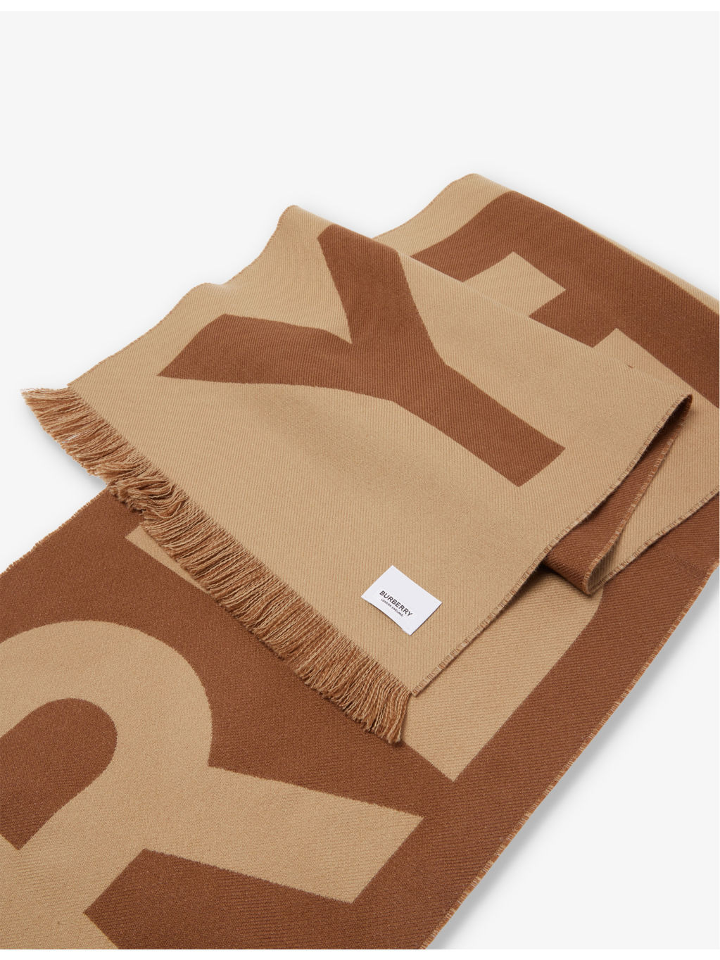 Football brand-pattern wool scarf - 3