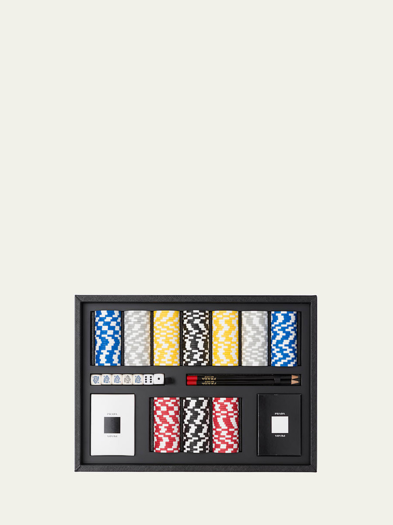 Prada Men's Saffiano Leather Poker Set outlook