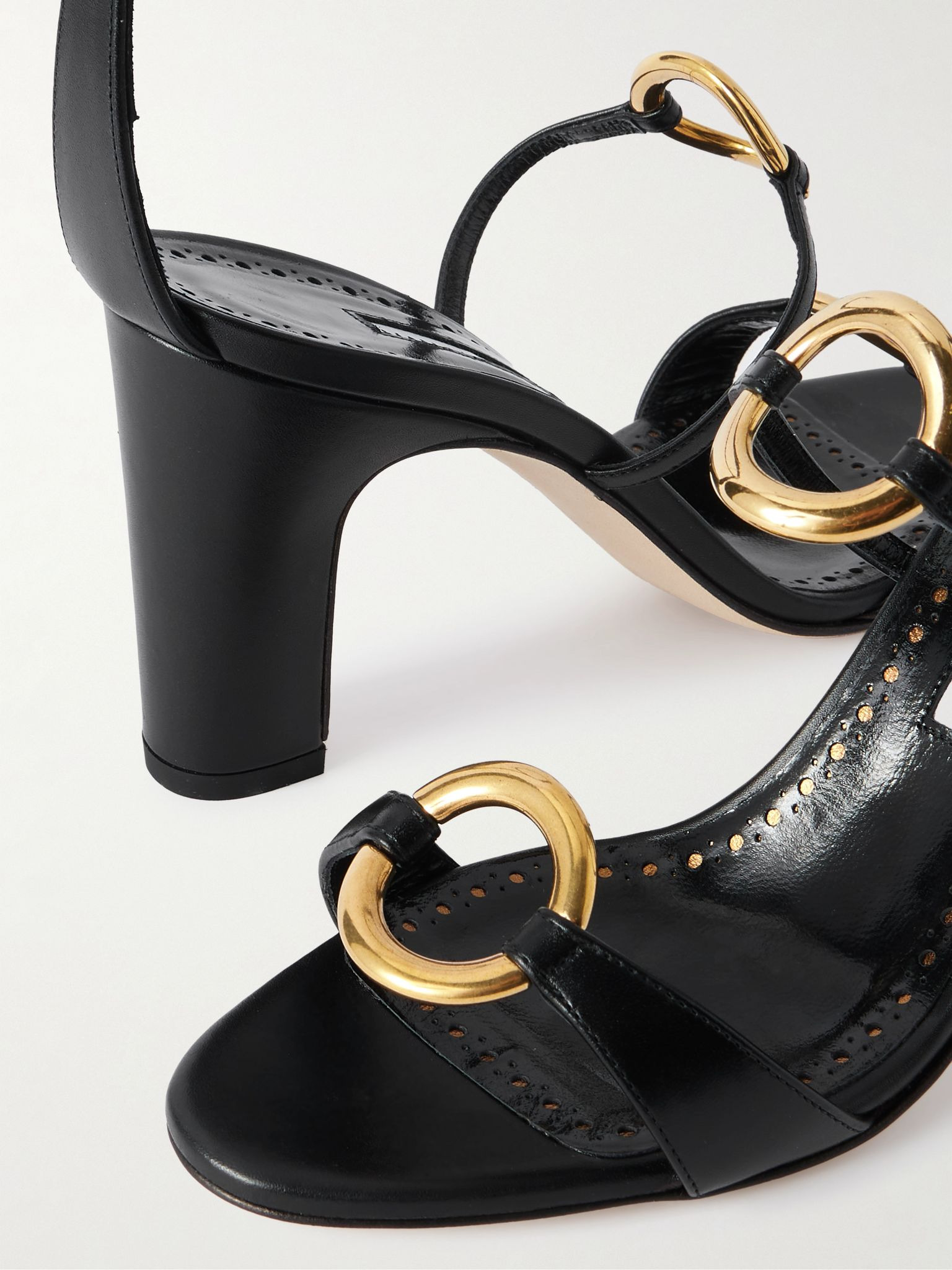 Hisfahan 90 leather sandals Black - 4