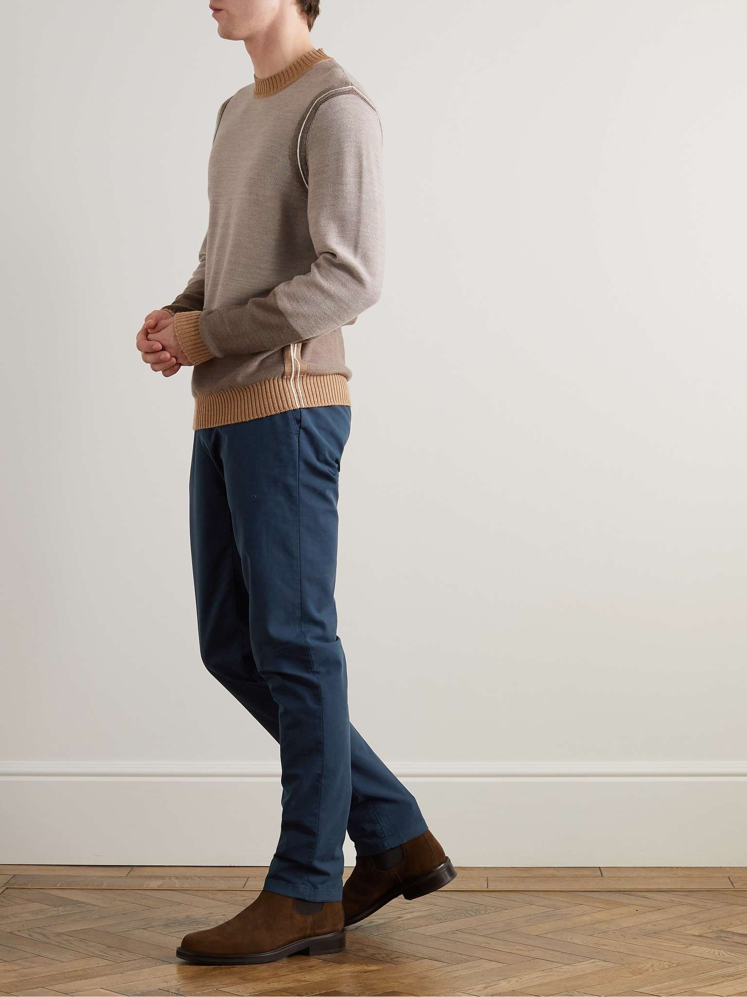 Slim-Fit Cotton-Blend Trousers - 3