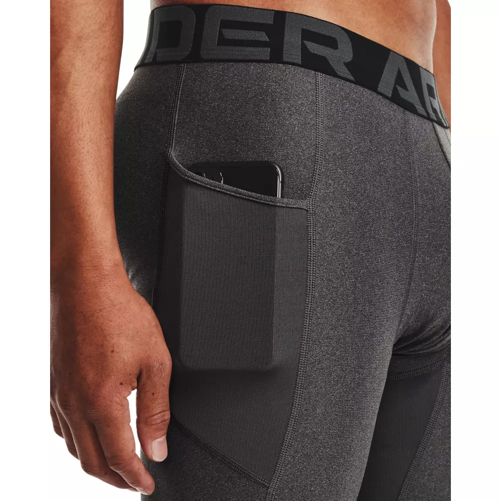 Men's Grey HeatGear Armour Â¾ Leggings - 3