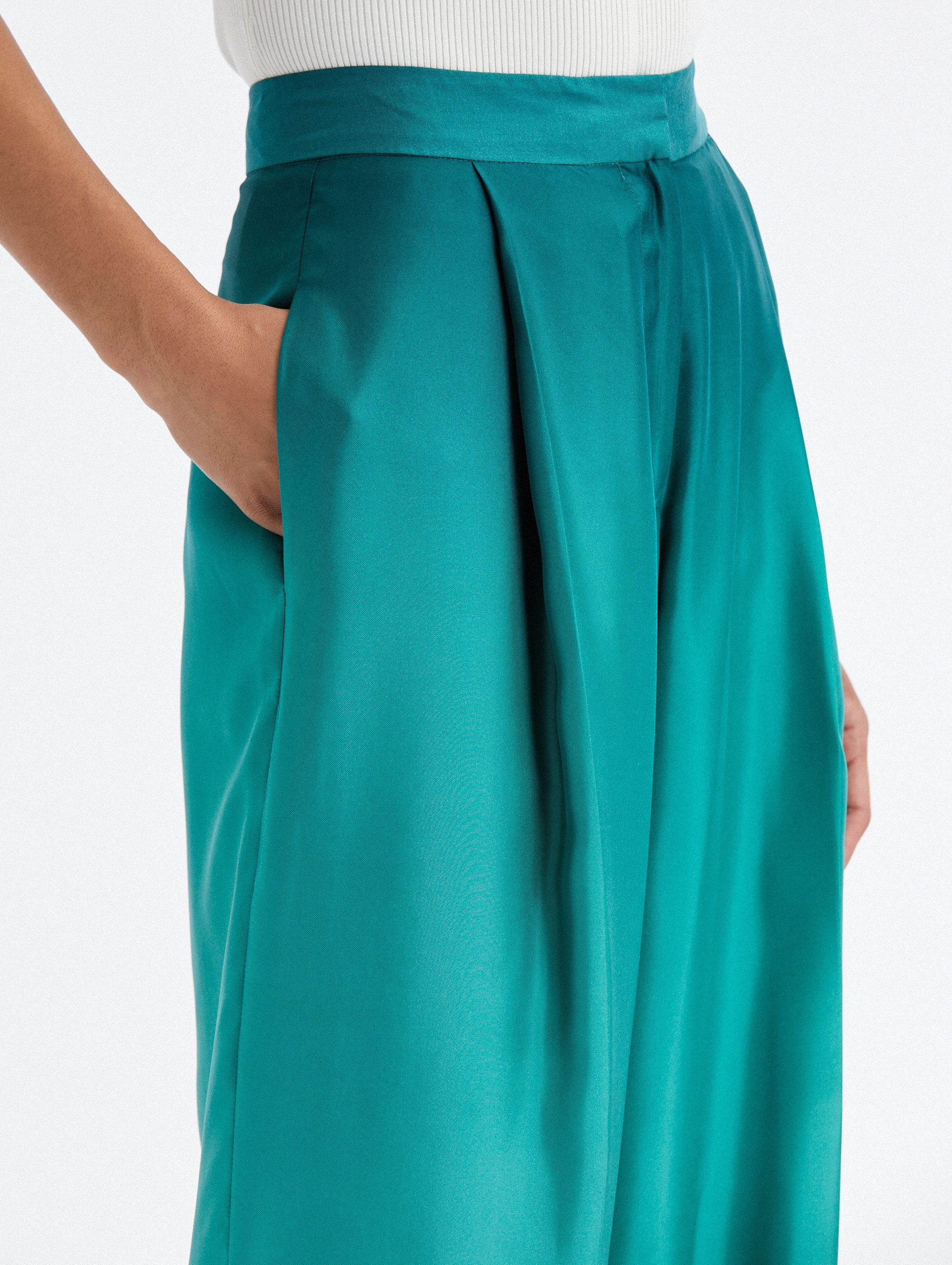 OMBRE SILK TWILL PANTS - 4