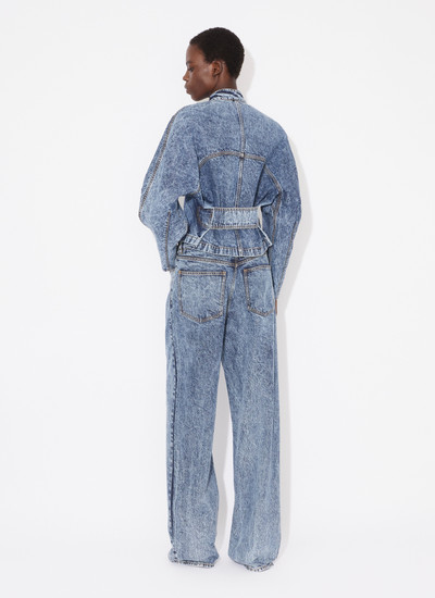 Alaïa ROUND RACING JACKET IN SNOW DENIM outlook