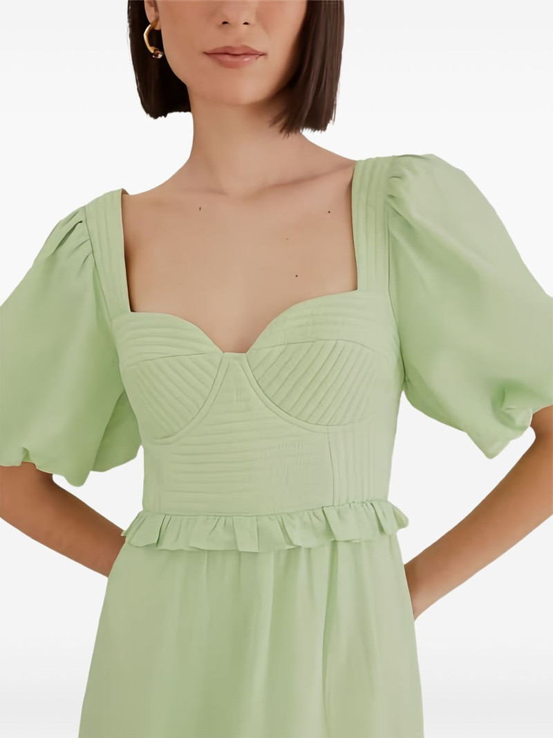 puffed short-sleeve midi dress 5