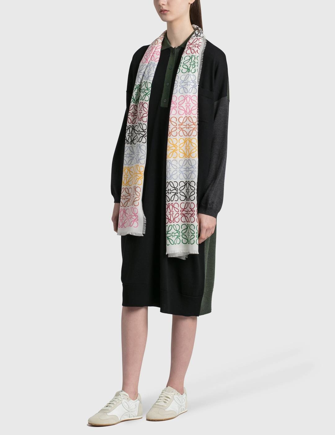 Anagram Lines Scarf In Wool And Cashmere - 4