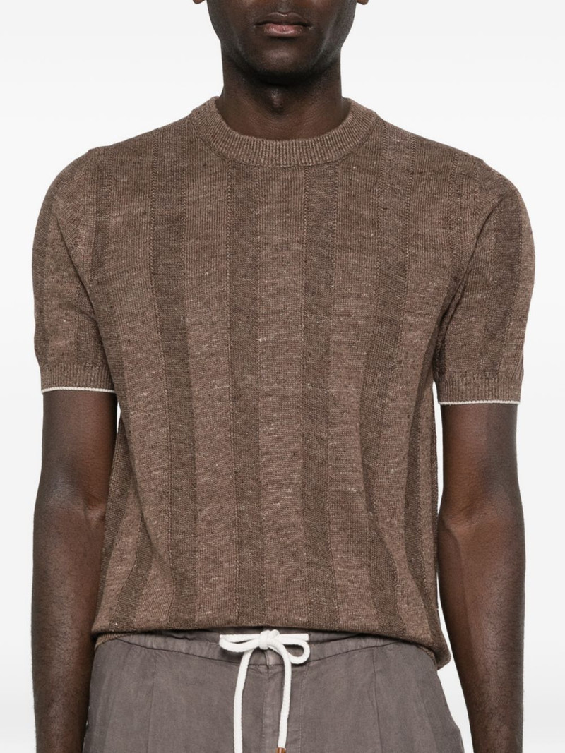 ribbed short-sleeve T-shirt 5