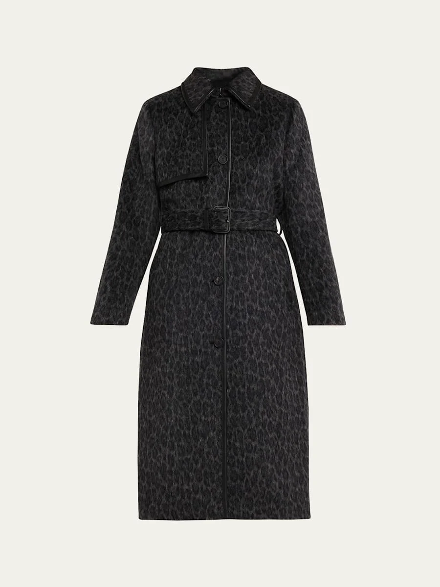 Zeva-A Single-Breasted Wool Trench Coat - 1