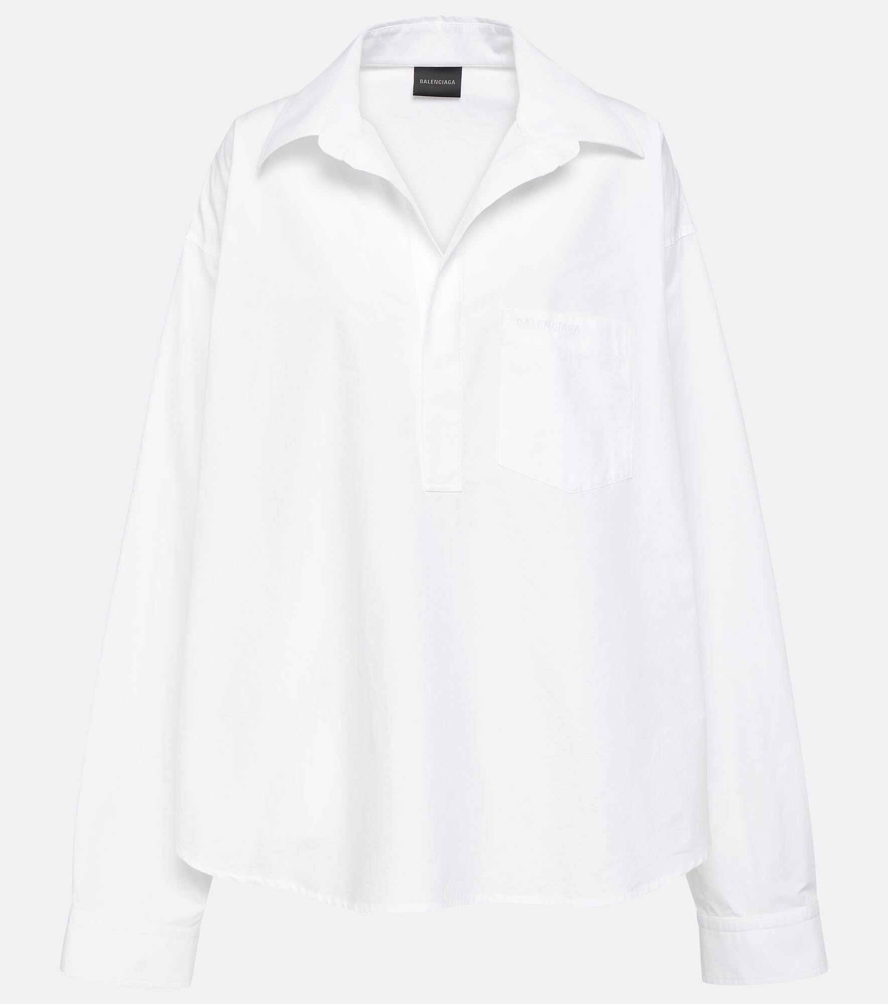 Oversized cotton poplin shirt - 1