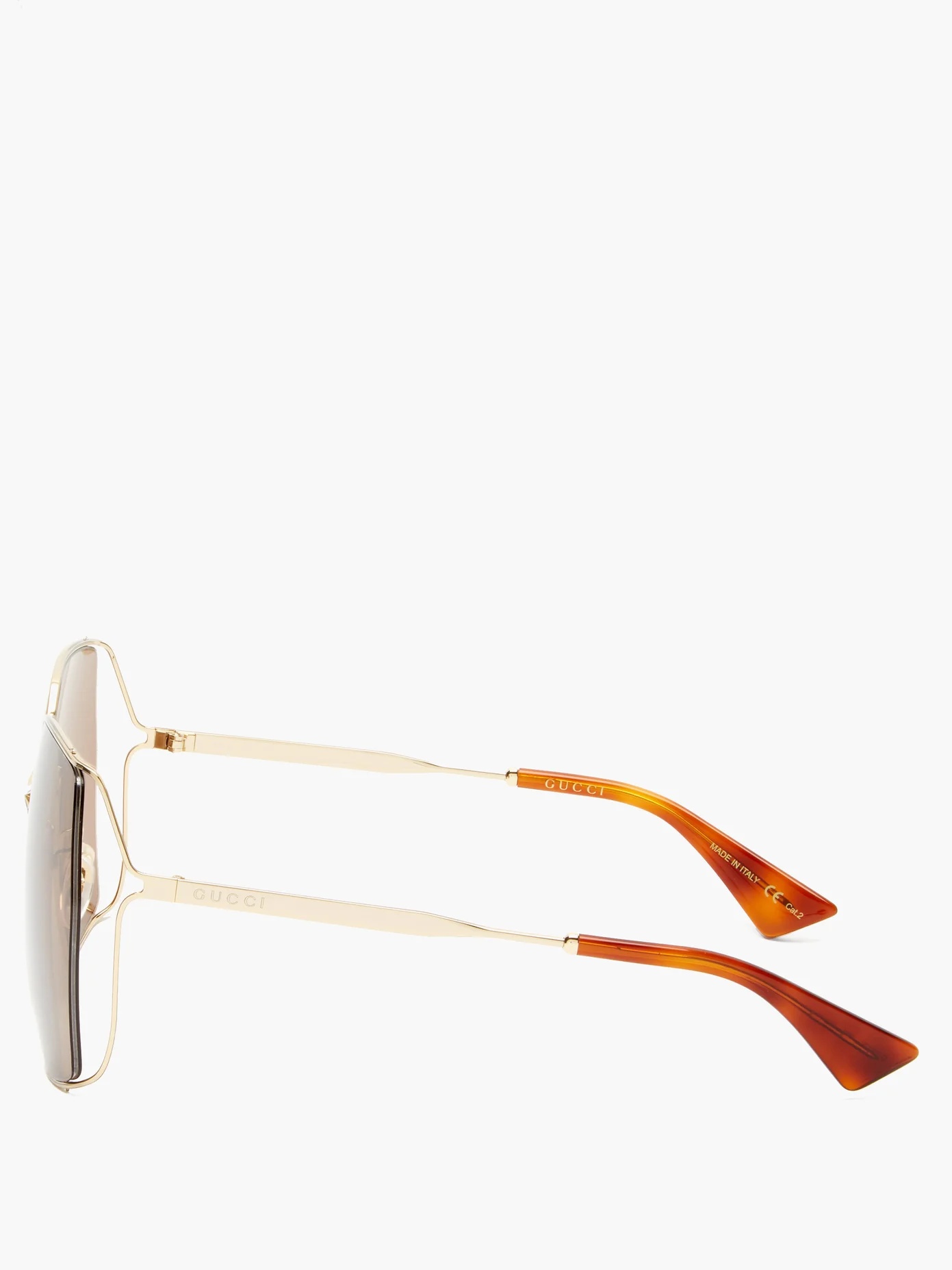 Oversized square metal sunglasses - 4